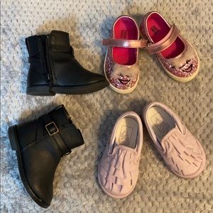 Toddler Girls Shoe Bundle Boots Mary Janes Vans